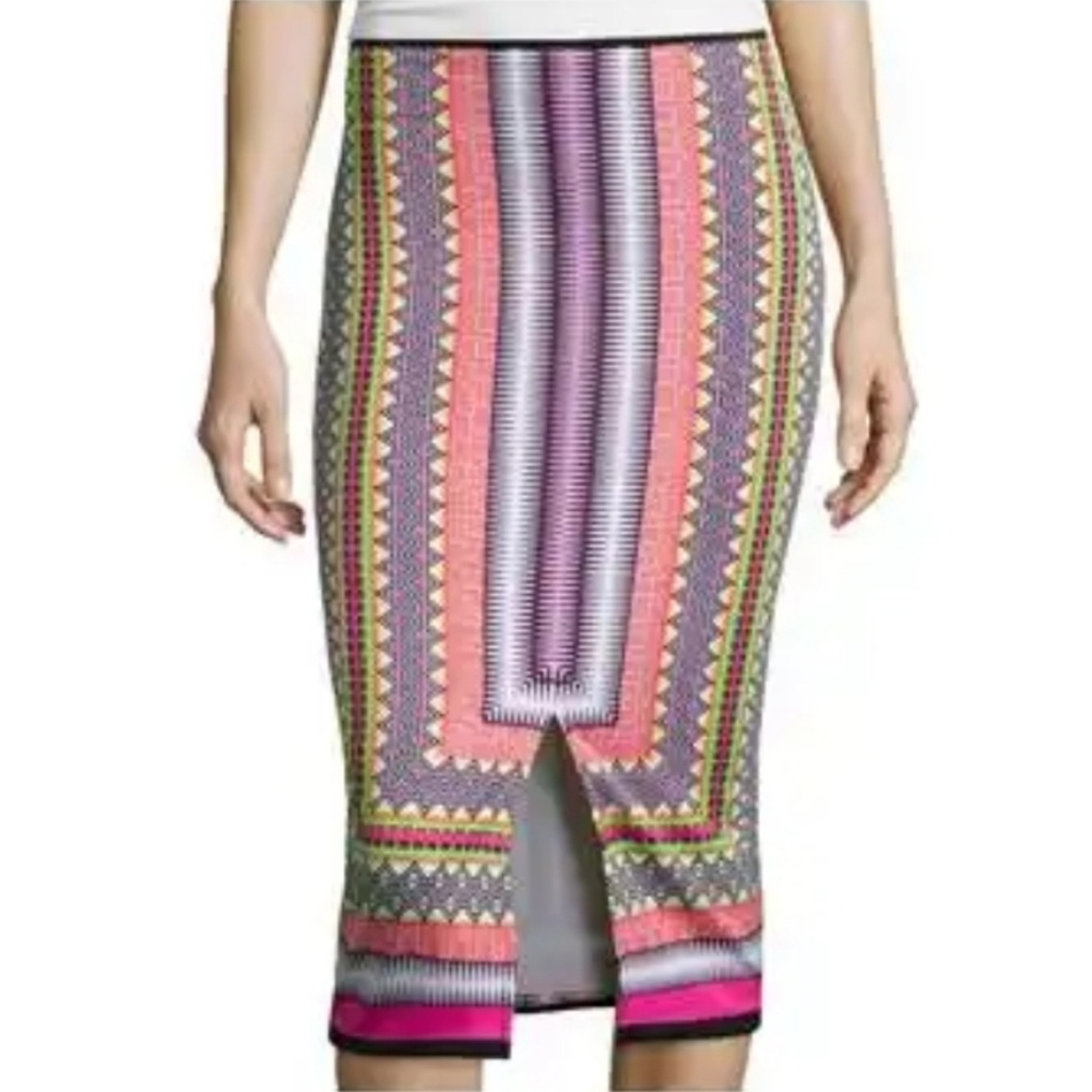 Bisou Bisou | Vibrant Multi Color Pencil Skirt